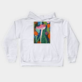 Crocodile and flowers Kids Hoodie